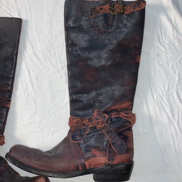 Bed Stu vintage weathered leather knee high boots - Picture 2 of 12